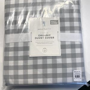 Pottery Barn Kids, Check Organic Duvet Cover (Full/Queen)